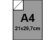carta Cartoncino BindaKOTE ARGENTO, A4, 250gr METALLIZATO  Argento 25, monolucido, formato A4 (21x29,7cm), 250grammi x mq.