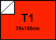 carta Cartoncino BindaKOTE ARANCIO, T1, 250gr COLORI FORTI Arancio 13, monolucido, formato T1 (70x100cm), 250grammi x mq.