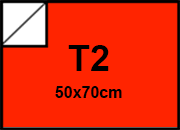 carta Cartoncino BindaKOTE ARANCIO, T2, 250gr COLORI FORTI Arancio 13, monolucido, formato T2 (50x70cm), 250grammi x mq.
