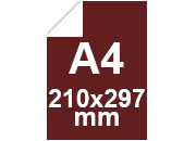 carta Cartoncino BindaKOTE BORDEAUX, A4, 250gr COLORI FORTI Bordeaux 11, monolucido, formato A4 (21x29,7cm), 250grammi x mq.