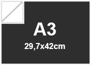 carta Cartoncino, Pearl, GrigioLunare, a3l, 250gr Retro BIANCO, Formato a3l (29,7x50cm), 250grammi x mq bra447a3l