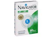 carta CartaFotocopieNavigator, 80grammi, formatoA4. CartieraSoporcel Carta multifunzionale ad elevato punto di bianco garantita al 100% per tutte le macchine da ufficio. Grazie alla sua impareggiabile macchinabilit  esente al 99,99% da inceppamenti. Spessore ed opacit ottimali per la stampa fronte/retro. Colore bianco BRA962b