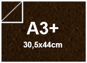 carta Cartoncino REMAKE CARAPACE Favini, AUTUMN MARRONE, formato A3+ (30,5x44cm), 250grammi x mq BRA982a3+