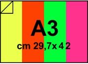carta Carta Fluorescente ASSORTITO 90gr Assortimento in 4 colori: 25 fogli Giallo 09, 25 fogli Verde 02, 25 fogli Rosso 08, 25 fogli Fucsia 06. , formato a3 (29,7x42cm), 90grammi x mq bra998a3