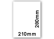 wereinaristea EtichetteAutoadesive, 210x280(280x210mm) Carta BIANCO, adesivo Permanente, angoli a spigolo, per ink-jet, laser e fotocopiatrici, su foglio A4 (210x297mm) BRA999