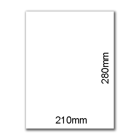 wereinaristea EtichetteAutoadesive, 210x280(280x210mm) Carta BIANCO, adesivo Permanente, angoli a spigolo, per ink-jet, laser e fotocopiatrici, su foglio A4 (210x297mm).