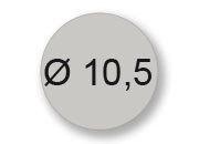 wereinaristea Bollini autoadesivi, CartaARGENTO, diametro 10,5 in rotolo da 4720 etichette.