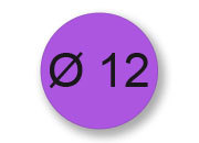 wereinaristea EtichetteAutoadesive rotonde, 12CartaVIOLA In carta COPRENTE diametro 12mm, adesivo Permanente, per ink-jet, laser e fotocopiatrici, su foglio A4 (212x297mm) bra2955VI