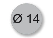 wereinaristea Bollini autoadesivi, GRIGIO, diametro mm 14 bra1716.