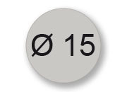 wereinaristea Bollini autoadesivi, CartaARGENTO, diametro 15 in rotolo da 2832 etichette api11630