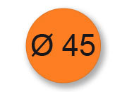 wereinaristea EtichetteAutoadesive rotonde, diametro 45mm ARANCIONE, adesivo Permanente, per ink-jet, laser e fotocopiatrici, su foglio A4 (210x297mm) bra2959AR
