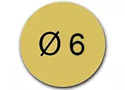 wereinaristea Bollini autoadesivi, ORO, diametro 6mm API3.