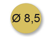 wereinaristea Bollini autoadesivi, ORO, diametro 8,5 in foglietti formato 12x7,7mm, 77 etichette per foglio.