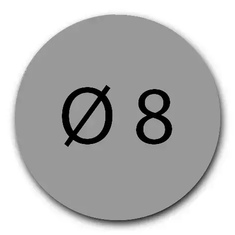 wereinaristea Bollini autoadesivi, CartaGRIGIO, diametro 8 in foglietti formato A5 (148x210mm), 280 etichette per foglio.