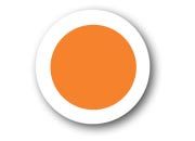 wereinaristea Bollini autoadesivi, ARANCIONE, diametro mm 22, con bordo bianco bra1346.