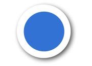 wereinaristea Bollini autoadesivi, AZZURRO, diametro mm 16, con bordo bianco in foglietti formato 130x165mm, 48 etichette per foglio.