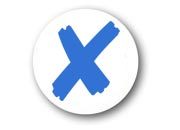 wereinaristea Bollini autoadesivi, AZZURRO, diametro mm 16, con croce in foglietti formato 130x165mm, 48 etichette per foglio bra1478