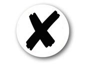 wereinaristea Bollini autoadesivi, NERO, diametro mm 14, con croce in foglietti formato 130x165mm, 63 etichette per foglio.