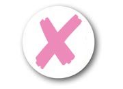 wereinaristea Bollini autoadesivi, ROSA, diametro mm 22, con croce in foglietti formato 130x165mm, 30 etichette per foglio bra1520