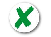 wereinaristea Bollini autoadesivi, VERDE, diametro mm 10, con croce in foglietti formato 130x165mm, 120 etichette per foglio bra1456