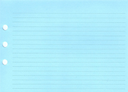 gbc Ricambio per Organizer: FOGLI A RIGHE IN CARTA AZZURRA Ricambio perforato a 6 buchi. Formato A5 (145x210). 30 fogli, 60 facciate BRAOGI41