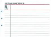 gbc Ricambio per Organizer: OGGI Ricambio perforato a 6 buchi. Formato A5 (145x210). 30 fogli, 60 facciate.