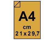 carta  PVC AutoadesivoMorbido ORO, A4 110gr LUCIDO, formato A4 (21x29,7cm), 110grammi x mq, retro 135grammi x mq bra647