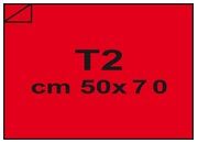 carta CartaAdesiva COLOR, Rosso, t2, 80gr Rosso, formato t2 (50x70cm), 80grammi x mq, retro 80grammi x mq bra1355t2