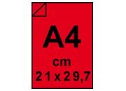 carta CartaAdesiva COLOR, Rosso, A4, 80gr Rosso, formato A4 (21x29,7cm), 80grammi x mq, retro 80grammi x mq.