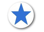 wereinaristea Bollini autoadesivi, Azzurro, diametro mm 27, con stella a 5 punte in foglietti formato 130x165mm, 20 etichette per foglio.