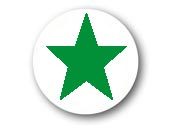 wereinaristea Bollini autoadesivi, Verde, diametro mm 18, con stella a 5 punte in foglietti formato 130x165mm, 42 etichette per foglio bra1576