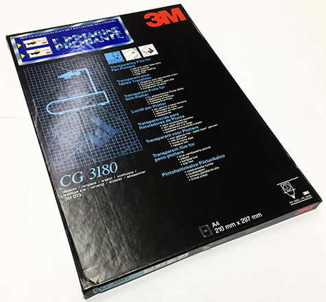 gbc Lucidi proiezione 3M CG3180 Laser 2 BANDA SUI 2 LATI LUNGHI Formato A4. Spessore 0,1 mm. Per plotter e stampanti laser.