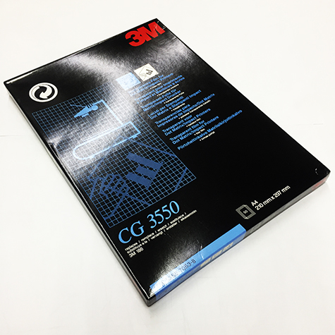 gbc Lucidi proiezione 3M CG3550 Laser SENZA BANDA Formato A4. Spessore 0,1 mm. Per stampanti ad impatto e laser.