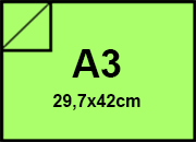 carta CartaColorata MondiNeusiedler. 80grammi, a3, VerdeLime46 Formato a3 (297x420mm), 80gr. IQ Color, per fotocopie sbiancata con il metodo ECF, certificata ISO 9706 e FSC, ottima uniformit� dei colori, eccellente macchinabilit� coiFL30d5a3