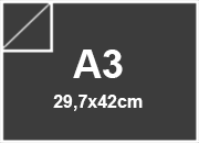carta Cartoncino SUMO Favini, A3, 1mm GRIGIO SCURO, formato A3 (29.7x42cm), spessore 1mm, 700grammi x mq.