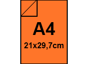 carta QPaper CRYSTAL Arancione formato A4, 100gr.