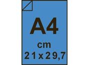 carta CartoncinoPLASTIFICATO RismaLuceFavini, a4, 230gr, AZZURRO Formato A4 (21x29,7cm), 230grammi x mq, (200cartoncino+30plastificazione) bra415