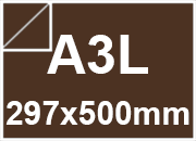 carta Carta Burano TABACCO, a3l, 90gr Tabacco 75, formato a3l (29,7x50cm), 90grammi x mq BRA1807a3l