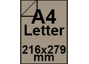 carta Carta Burano PIETRA, a4letter, 90gr Grigio Pietra 14, formato a4letter (21,6x27,9cm), 90grammi x mq BRA1810a4letter