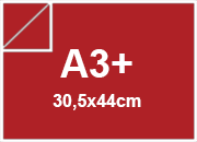 carta Carta Burano FUOCO, a3+, 90gr Rosso Fuoco 79, formato a3+ (30,5x44cm), 90grammi x mq BRA3308a3+
