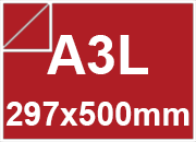 carta Carta Burano FUOCO, a3l, 90gr Rosso Fuoco 79, formato a3l (29,7x50cm), 90grammi x mq BRA3308a3l