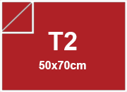 carta Carta Burano FUOCO, t2, 90gr Rosso Fuoco 79, formato t2 (50x70cm), 90grammi x mq BRA3308t2