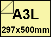 carta Carta Burano GIALLO, a3l, 90gr Giallo 07, formato a3l (29,7x50cm), 90grammi x mq BRA551a3l