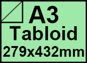 carta Carta Burano VERDE, a3tabloid, 90gr Verde 09, formato a3tabloid (27,9x43,2cm), 90grammi x mq BRA561a3tabloid