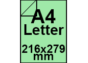 carta Carta Burano VERDE, a4letter, 90gr Verde 09, formato a4letter (21,6x27,9cm), 90grammi x mq BRA561a4letter