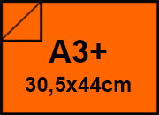 carta Carta Burano ARANCIO, a3+, 90gr Arancio Tropico 56, formato a3+ (30,5x44cm), 90grammi x mq.