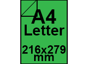 carta Carta Burano VERDE, a4letter, 90gr Verde 60, formato a4letter (21,6x27,9cm), 90grammi x mq BRA594a4letter