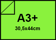 carta Carta Burano PRATO, a3+, 90gr Verde Prato 54, formato a3+ (30,5x44cm), 90grammi x mq BRA818a3+