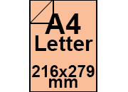 carta Carta Burano SALMONE, a4letter, 90gr Salmone 05, formato a4letter (21,6x27,9cm), 90grammi x mq BRA826a4letter