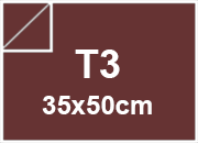carta Carta Burano BORDEAUX, t3, 90gr Rosso Bordeaux 76, formato t3 (35x50cm), 90grammi x mq BRA861t3